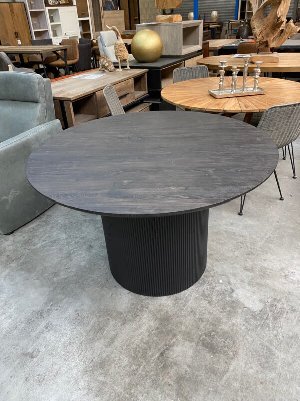 Lagos eettafel rond, kleur donkerbruin - Afbeelding 6