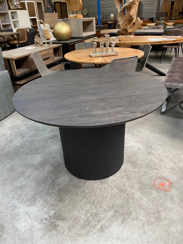 Lagos eettafel rond, kleur donkerbruin - Afbeelding 4