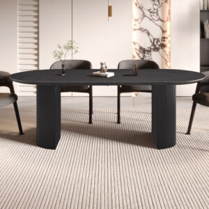 Lagos eettafel ovaal, kleur donkerbruin