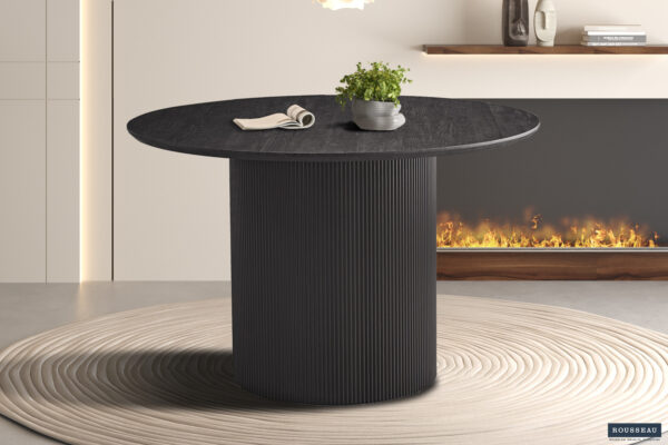 Lagos eettafel rond, kleur donkerbruin - Afbeelding 9