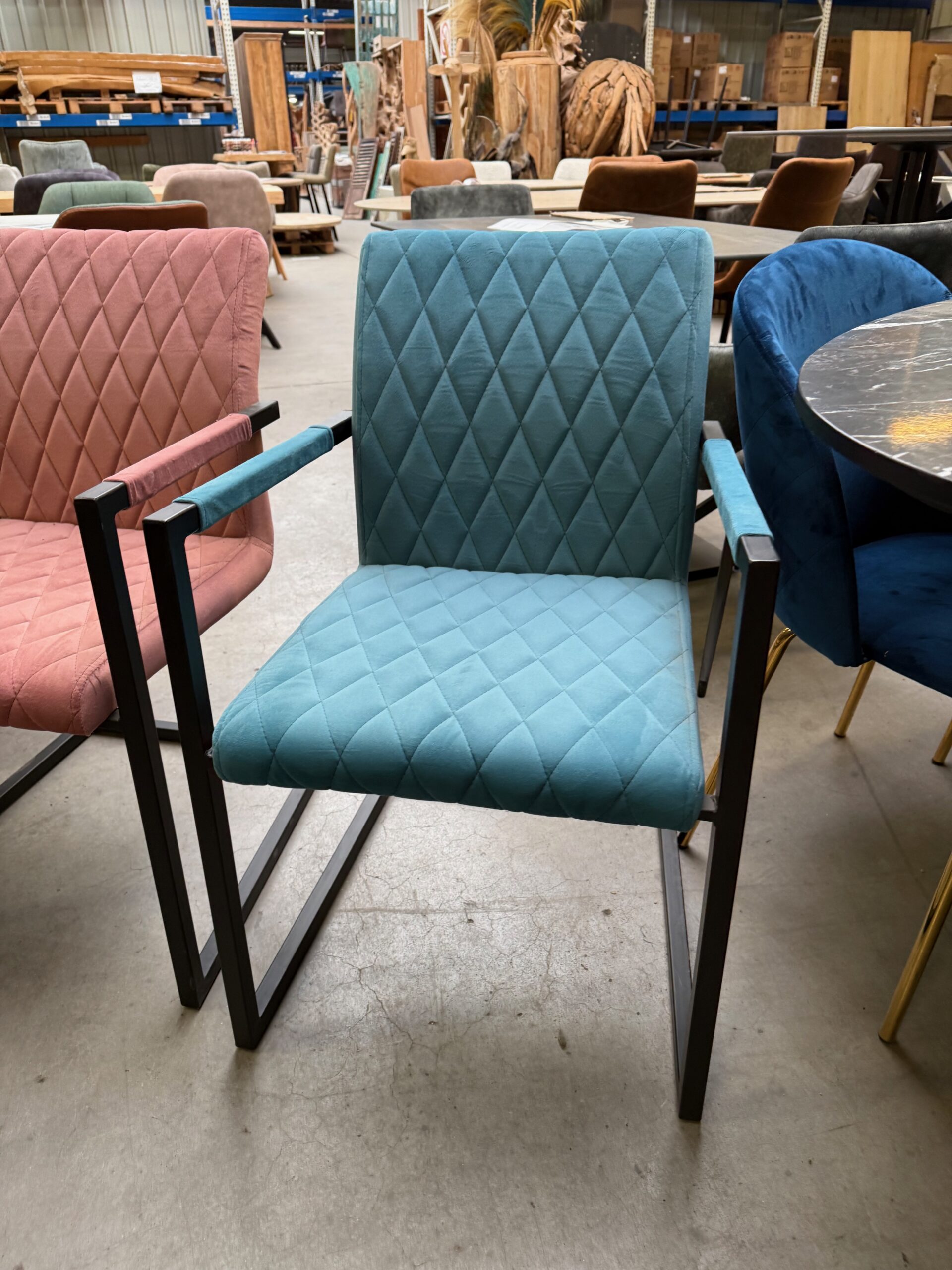 Brigitte armstoel, velours, 2 kleuren - Afbeelding 10