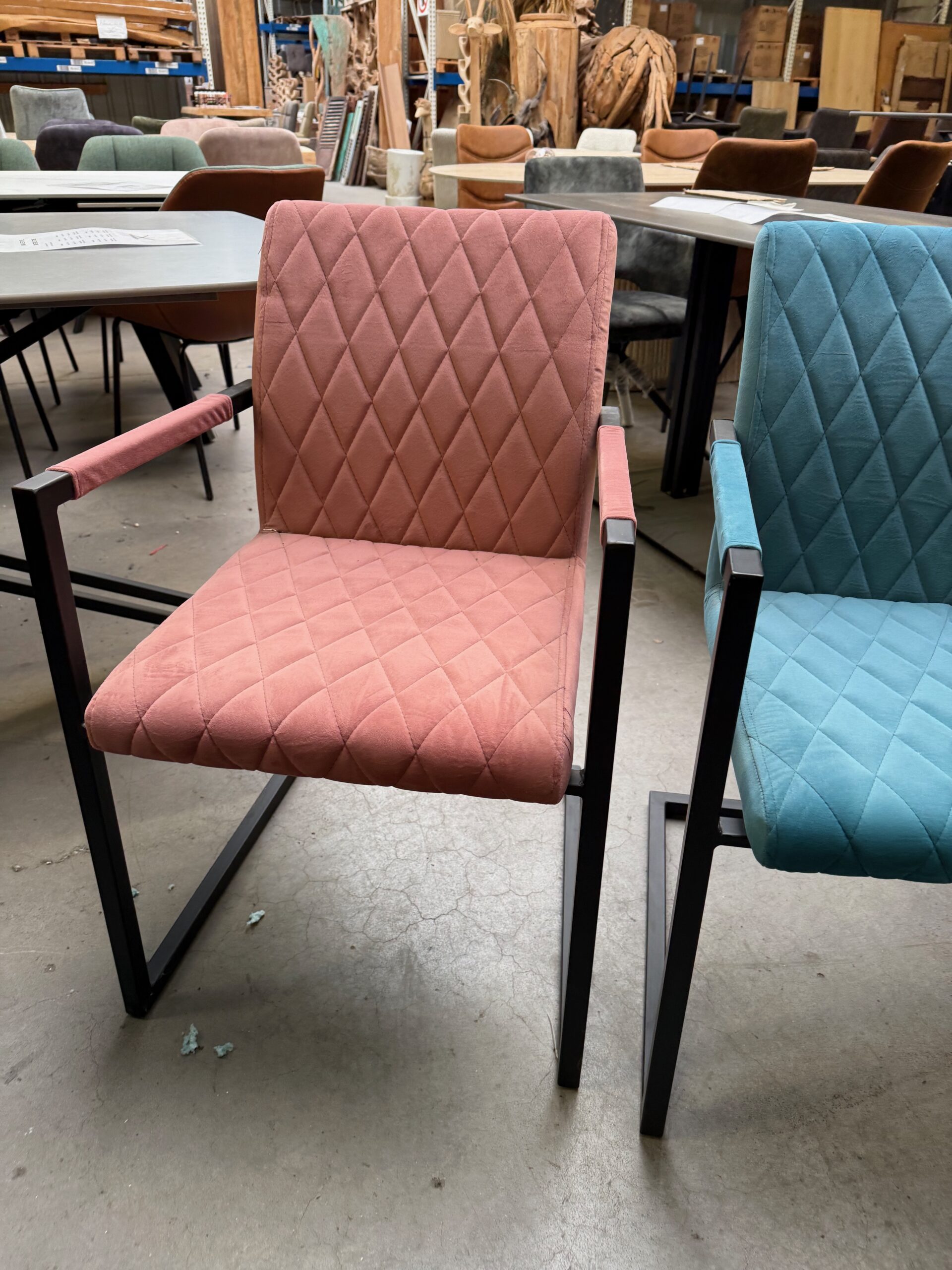 Brigitte armstoel, velours, 2 kleuren - Afbeelding 11