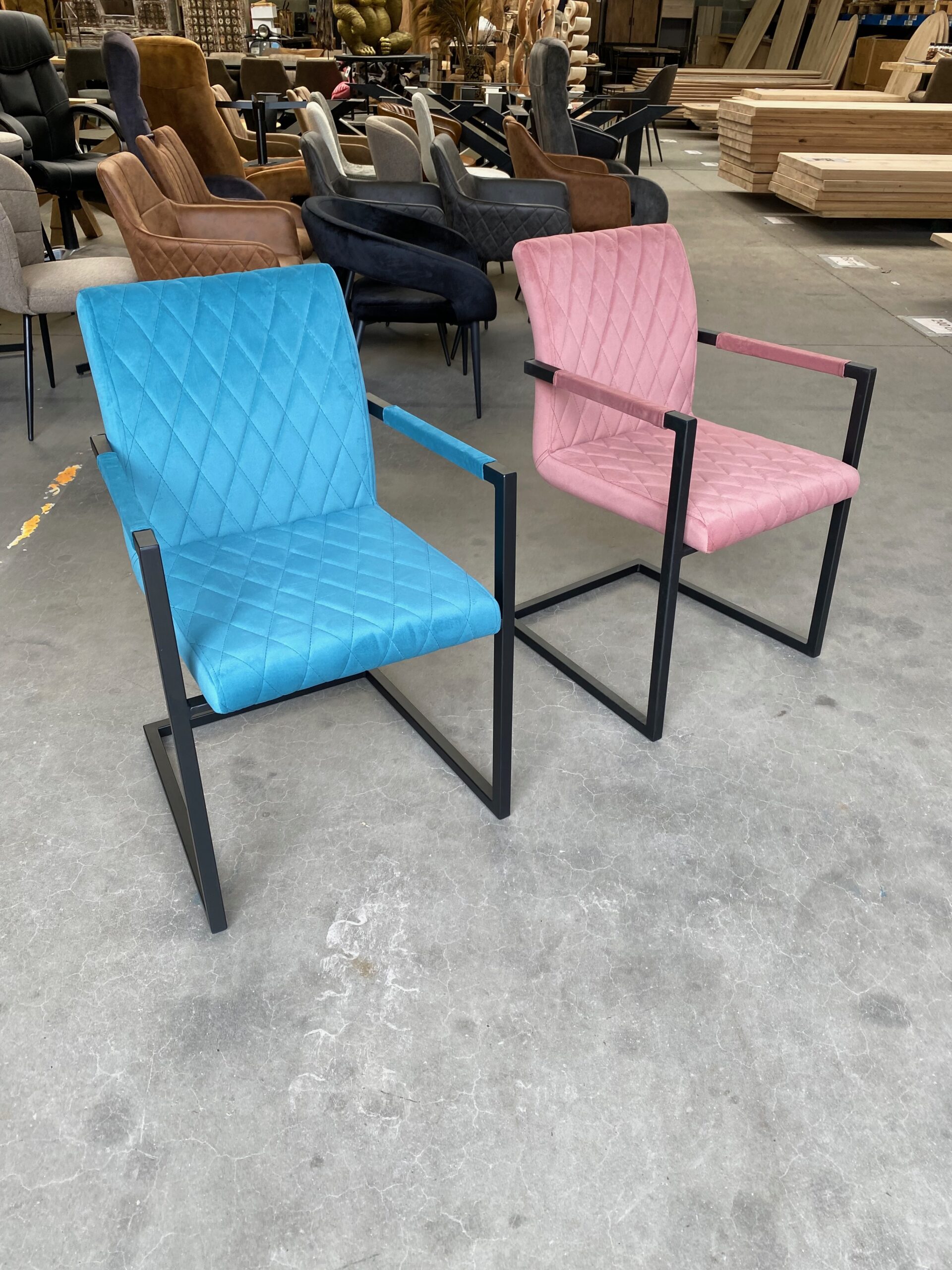 Brigitte armstoel, velours, 2 kleuren - Afbeelding 8