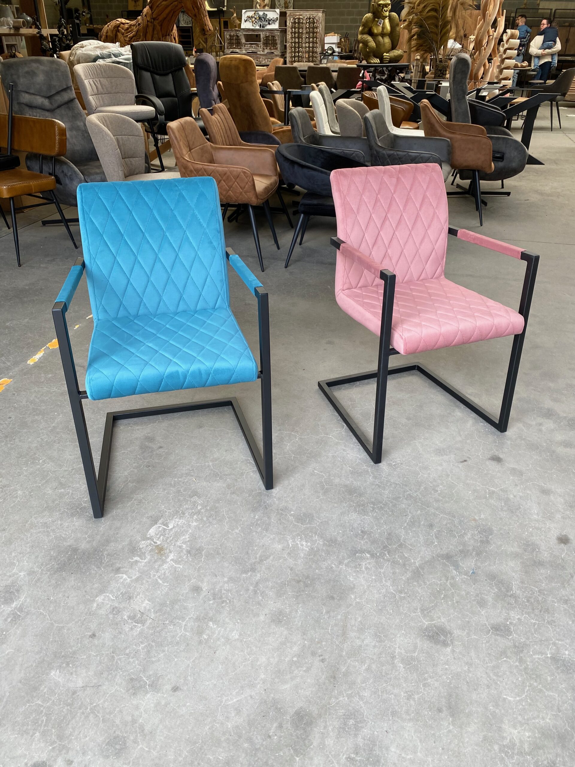 Brigitte armstoel, velours, 2 kleuren - Afbeelding 16