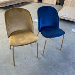 Lena eetkamerstoel, velours, 3 kleuren