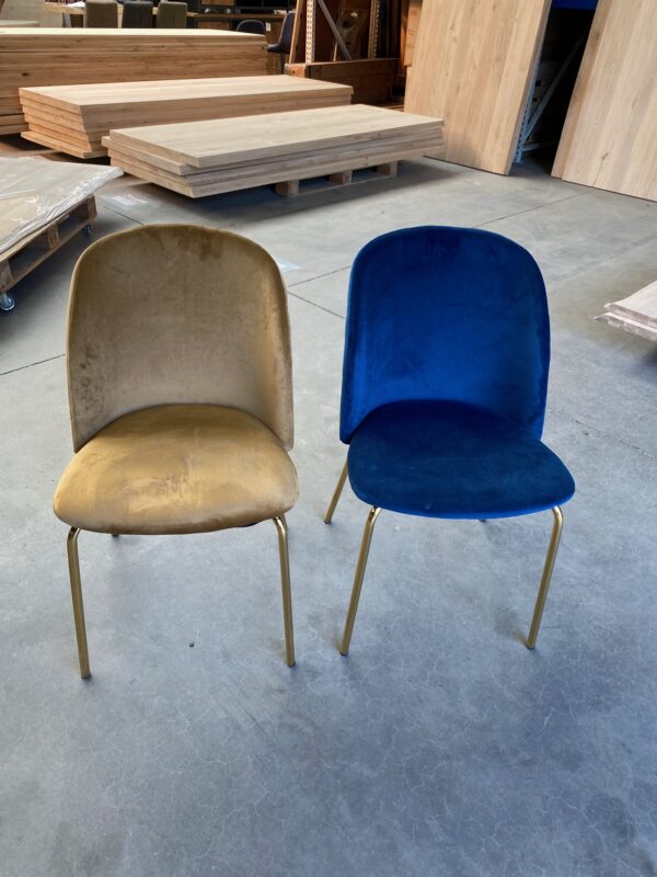 Lena eetkamerstoel, velours, 3 kleuren - Afbeelding 3