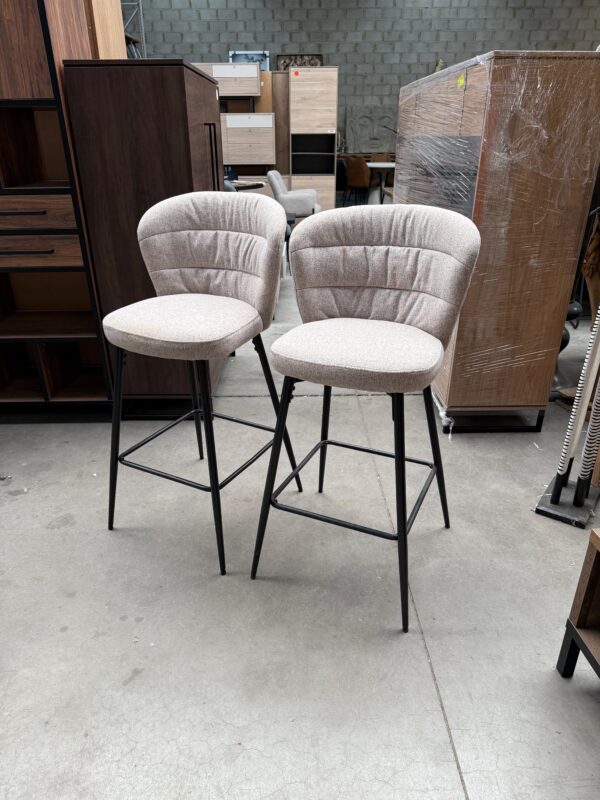 Peter barstoel beige stof - Afbeelding 3