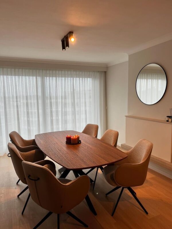 Aziz eettafel Deens ovaal, kleur mango - Afbeelding 6