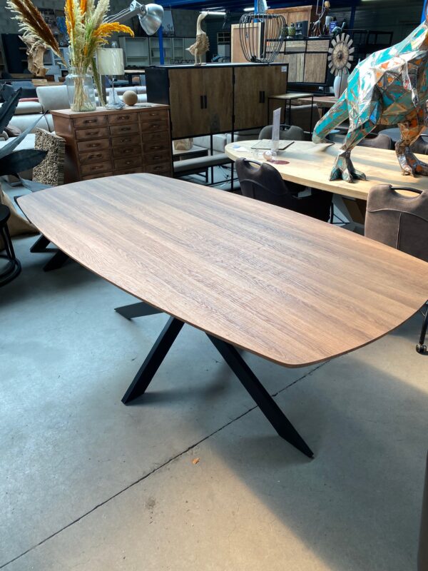 Aziz eettafel Deens ovaal, kleur oud eiken - Afbeelding 8