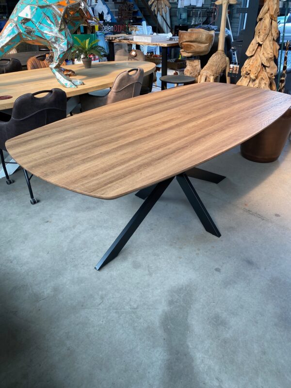 Aziz eettafel Deens ovaal, kleur oud eiken - Afbeelding 7