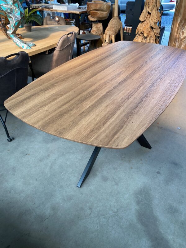Aziz eettafel Deens ovaal, kleur oud eiken - Afbeelding 6