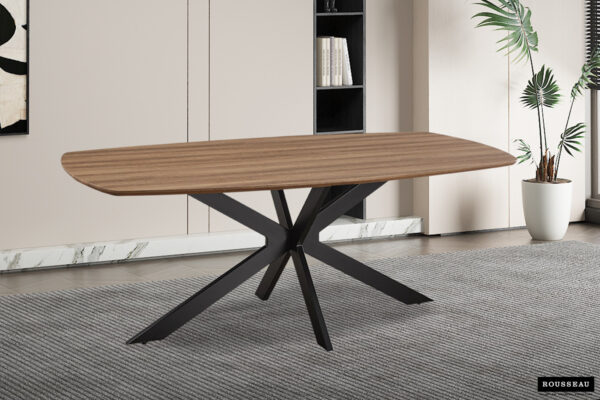 Aziz eettafel Deens ovaal, kleur oud eiken - Afbeelding 11