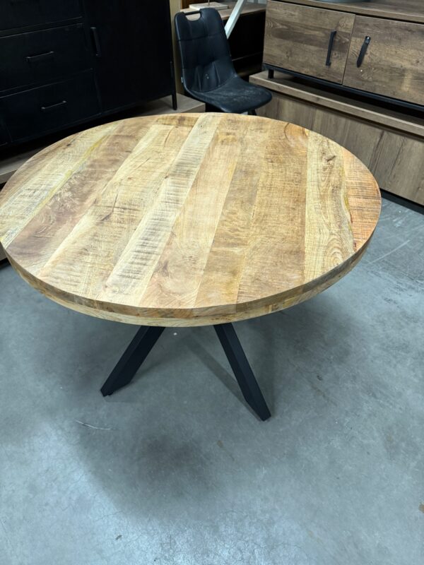 Wehl eettafel rond, mangohout - Afbeelding 5