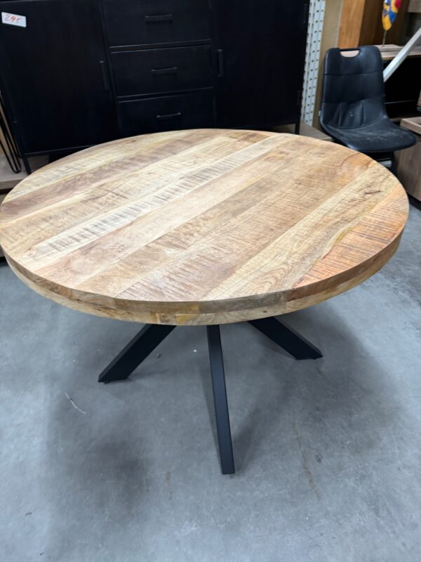 Wehl eettafel rond, mangohout - Afbeelding 6
