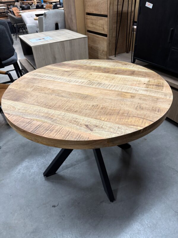 Wehl eettafel rond, mangohout - Afbeelding 7