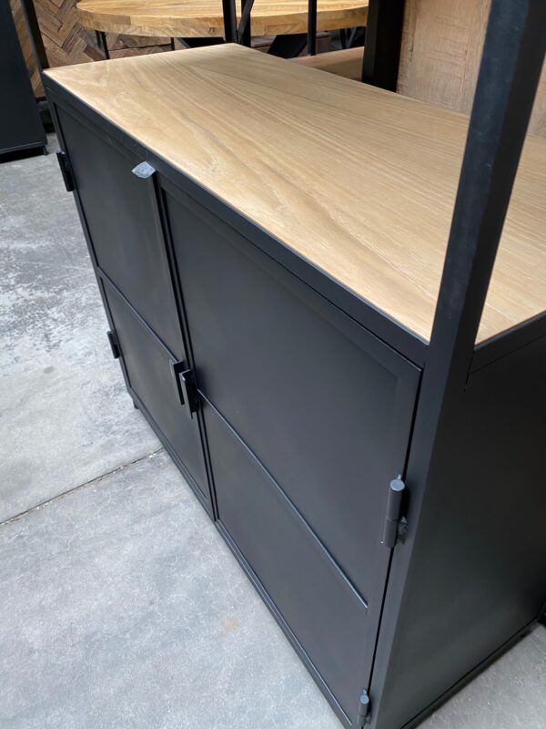 Metallo boekenkast, metaal + hout - Afbeelding 3