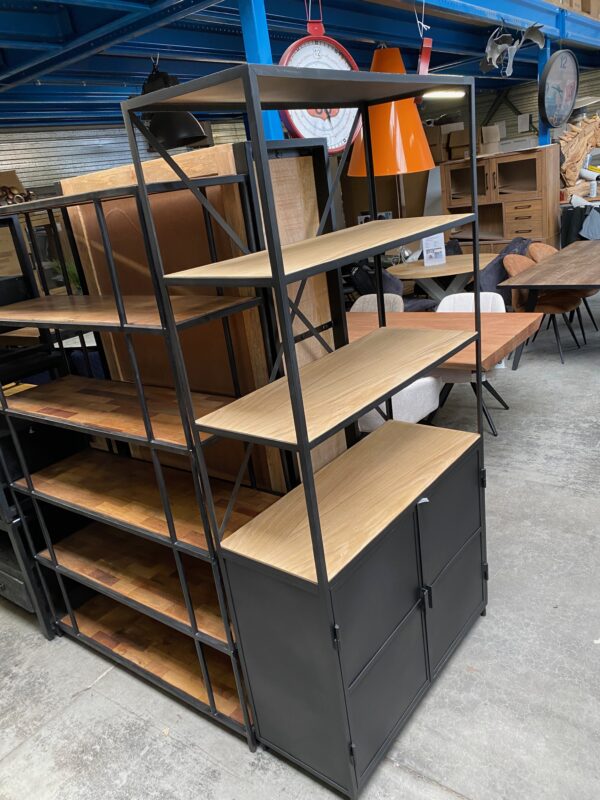 Metallo boekenkast, metaal + hout - Afbeelding 2