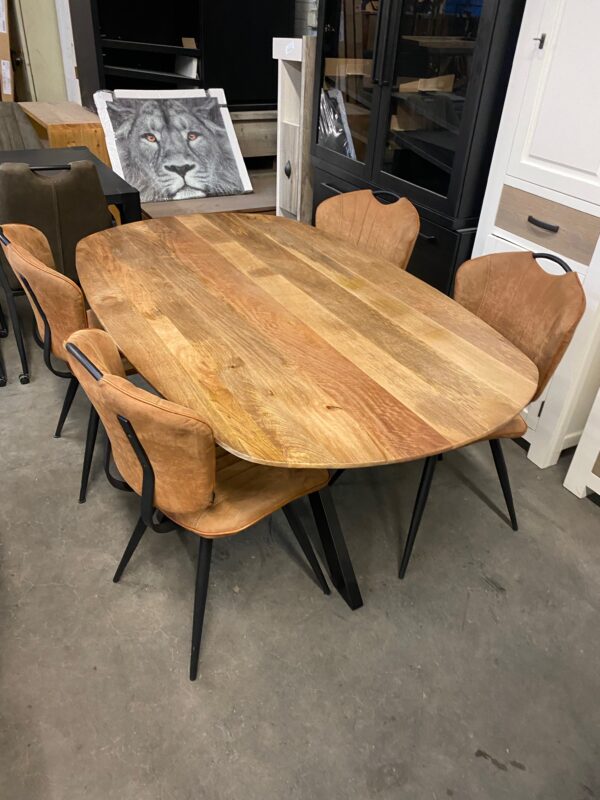 Runa eettafel mangohout, Deens ovaal - Afbeelding 7