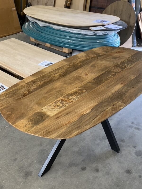 Runa eettafel mangohout, Deens ovaal - Afbeelding 9