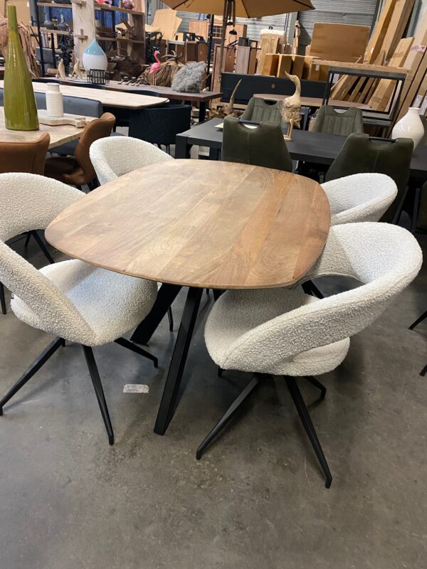 Runa eettafel mangohout, Deens ovaal - Afbeelding 4