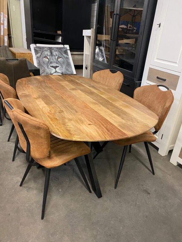 Runa eettafel mangohout, Deens ovaal - Afbeelding 5