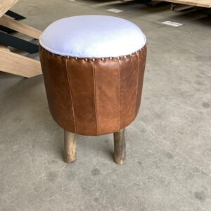 Lederen poef Jaipur