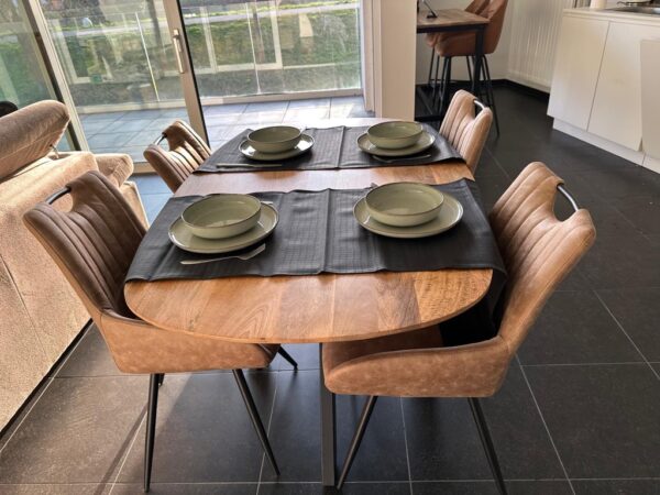 Runa eettafel mangohout, Deens ovaal - Afbeelding 16
