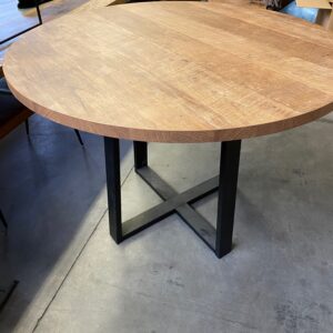 Duco, bartafel rond, kleur old teak