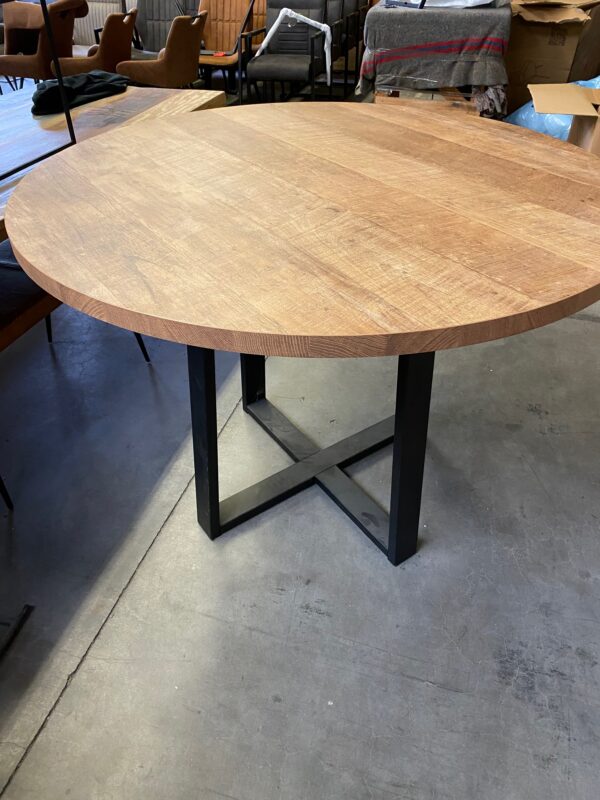 Duco, bartafel rond, kleur old teak