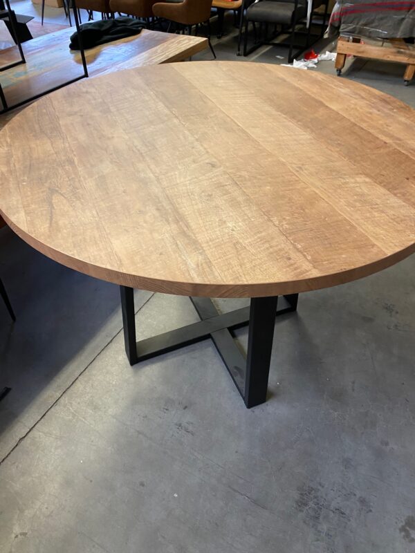 Duco, bartafel rond, kleur old teak - Afbeelding 2