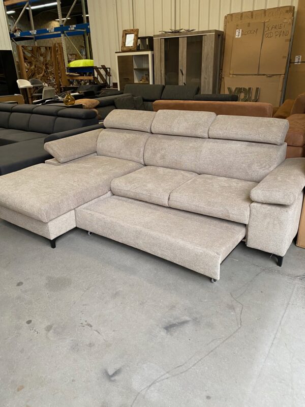 Macon slaapbank / zetelbed beige - Afbeelding 8