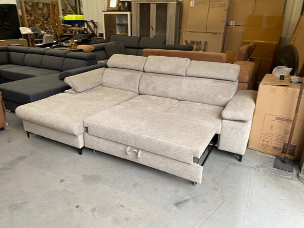 Macon slaapbank / zetelbed beige - Afbeelding 2