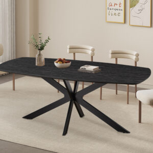 Aziz eettafel Deens ovaal, kleur donkerbruin