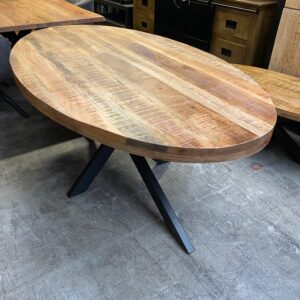 Eettafel ovaal, mangohout