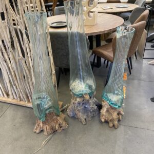 Sculptuur met geblazen glas