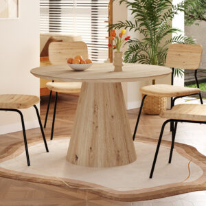 Tigo eettafel rond, kleur oude eik