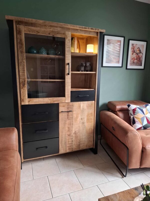 San Remo vitrinekast, mangohout - Afbeelding 18