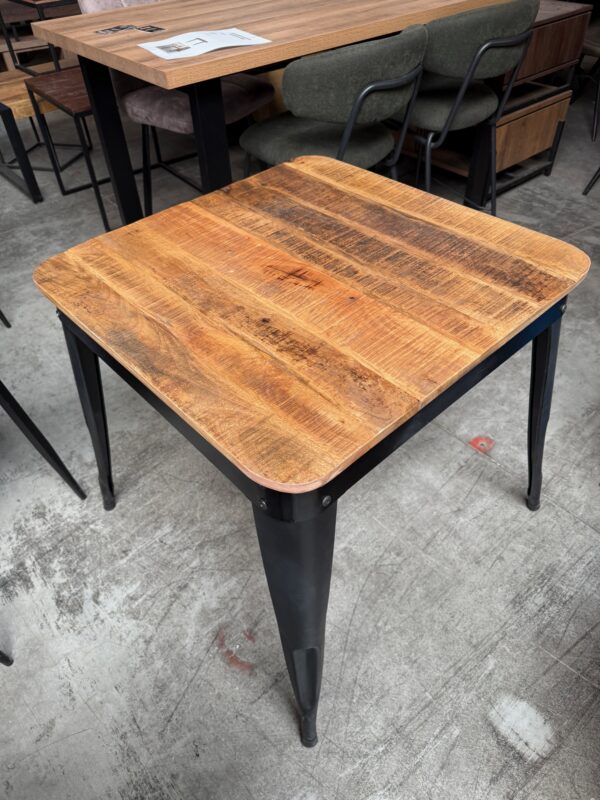 Horeca eettafel mangohout, 75-75 cm - Afbeelding 4