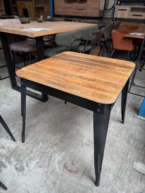 Horeca eettafel mangohout, 75-75 cm - Afbeelding 3