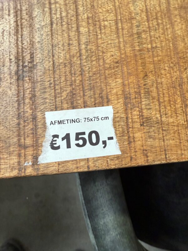 Horeca eettafel mangohout + twee stoelen - Afbeelding 6