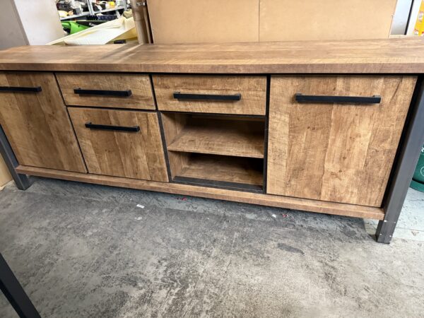 Kinga dressoir, kleur old teak - Afbeelding 2