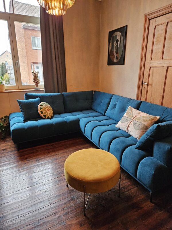 Piatto hoeksalon, azuurblauw