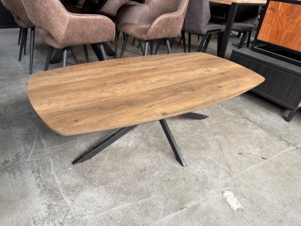 Aziz salontafel Deens ovaal, kleur mango - Afbeelding 4