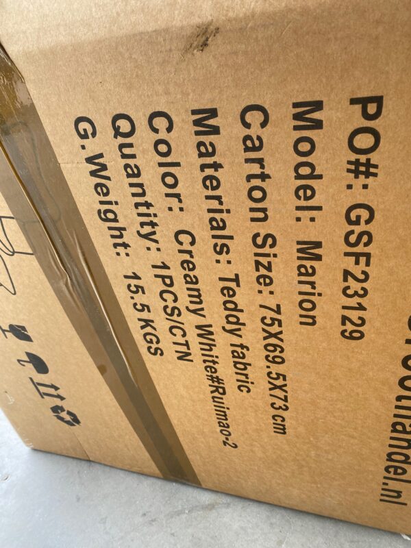 Marion fauteuil met poef, creamy white - Afbeelding 13