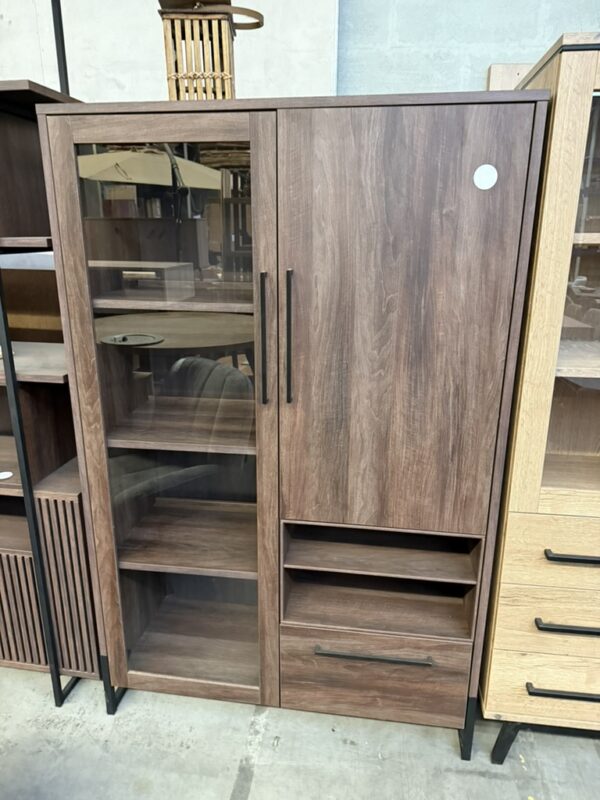 Sparta vitrine, dark almond