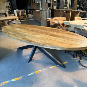 Eettafel ellips, mangohout