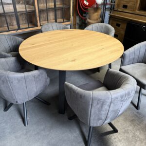 Eiken tafel rond, 150 cm