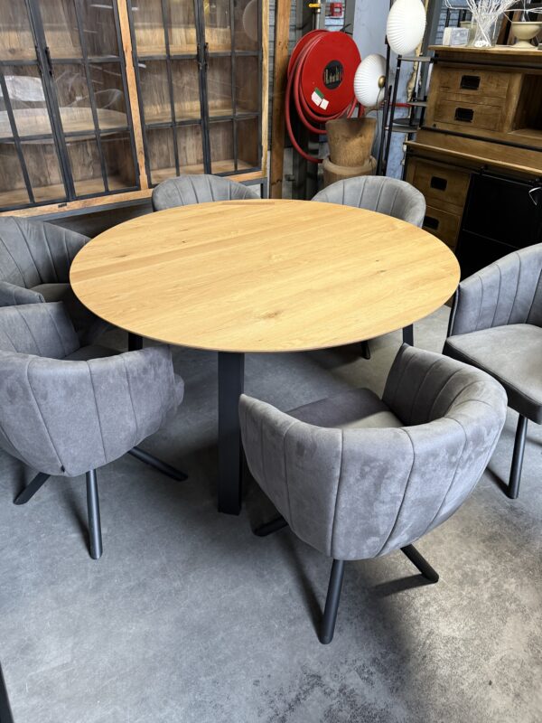 Eiken tafel rond, 150 cm