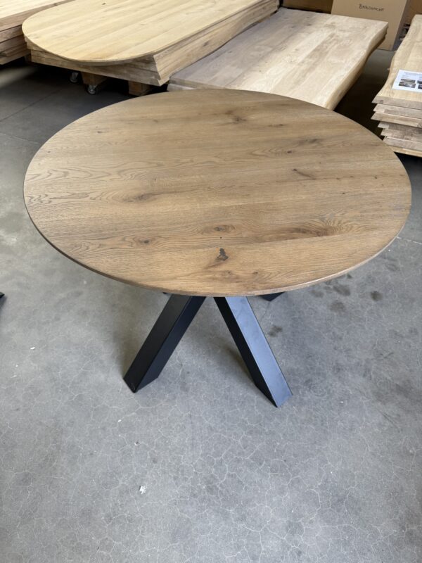 Eettafel rond, verjongde rand, 100 cm