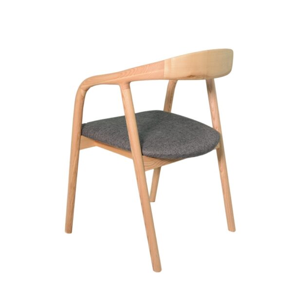 Didier armstoel hout, antraciet kussen - Afbeelding 5